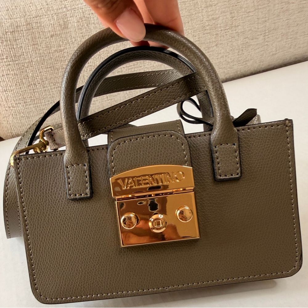 Valentino by Mario Valentino Poppy Bonbonnière Mini Crossbody | Olive
